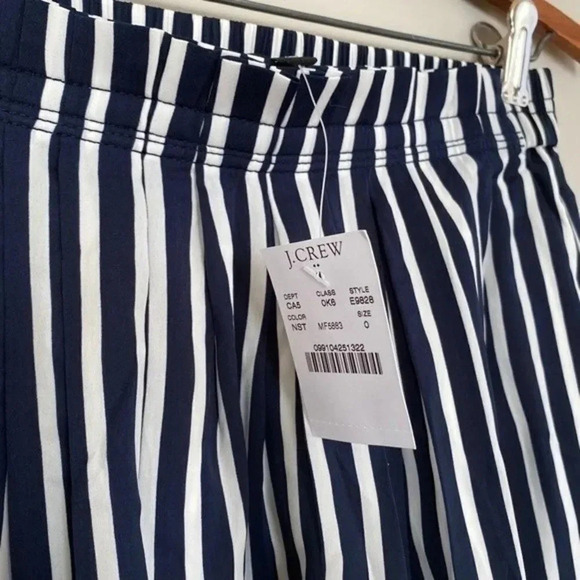 NWT J.Crew Mercantile Navy and White Striped Skirt - Picture 7 of 10